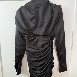 Elegant Black Ruched Dress